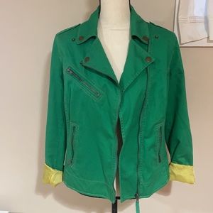 Boden 100 percent cotton size 10 green jacket